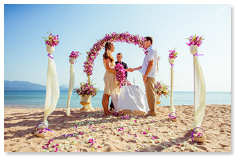 private beach western wedding phuket