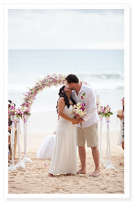 on the beach wedding phuket