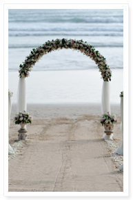 Phuket beach wedding ceremony setup
